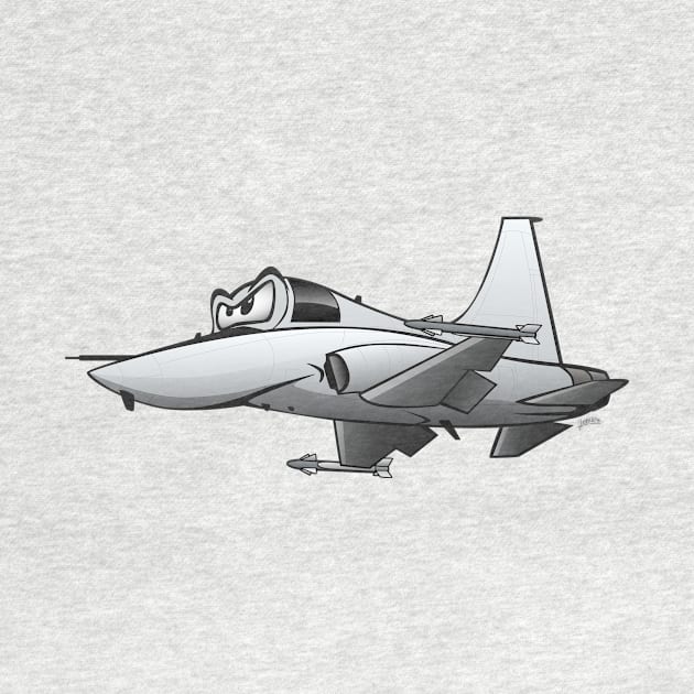 Military Fighter Jet Airplane Cartoon by hobrath